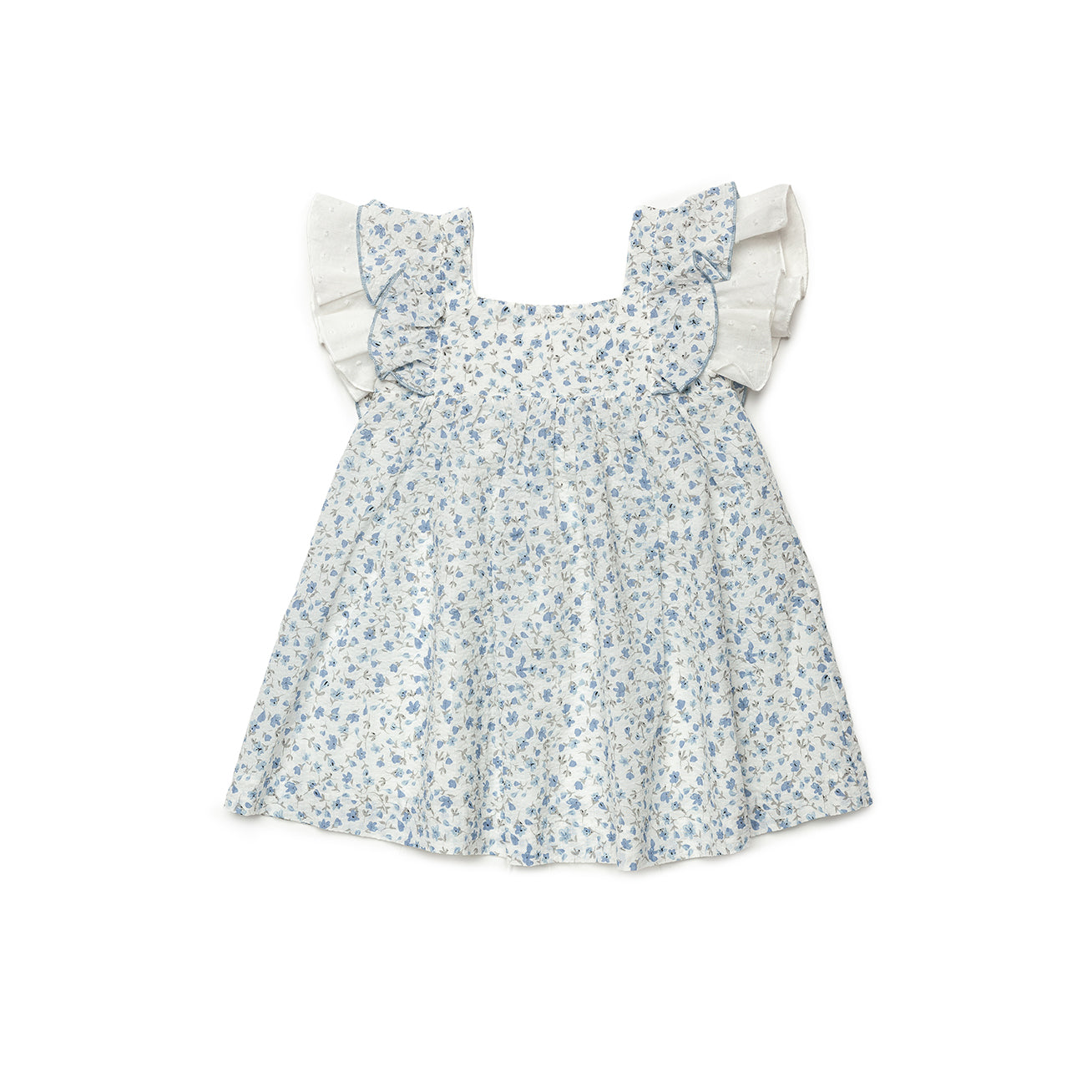 Vestido Florecitas 2 Volante Hombro