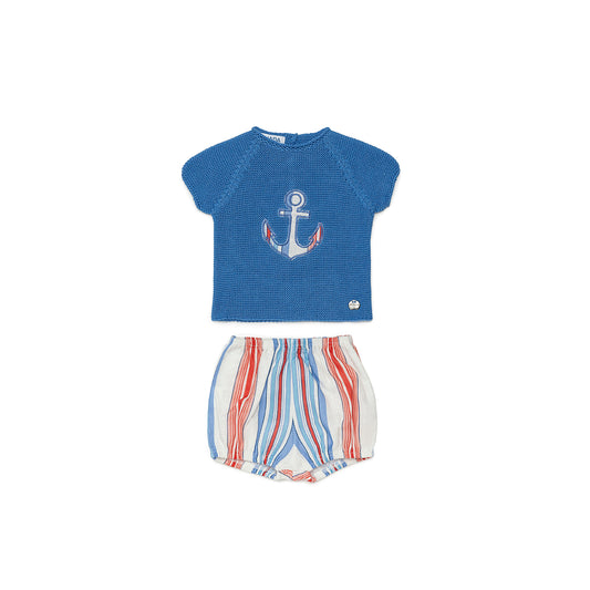 Conjunto Pantalon Tela Rayado Ancla