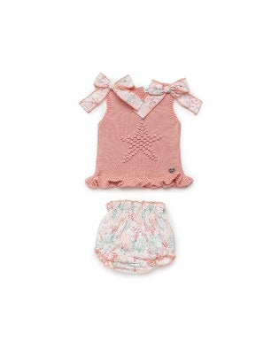 Conjunto Braga Tela Estrella Con Corales